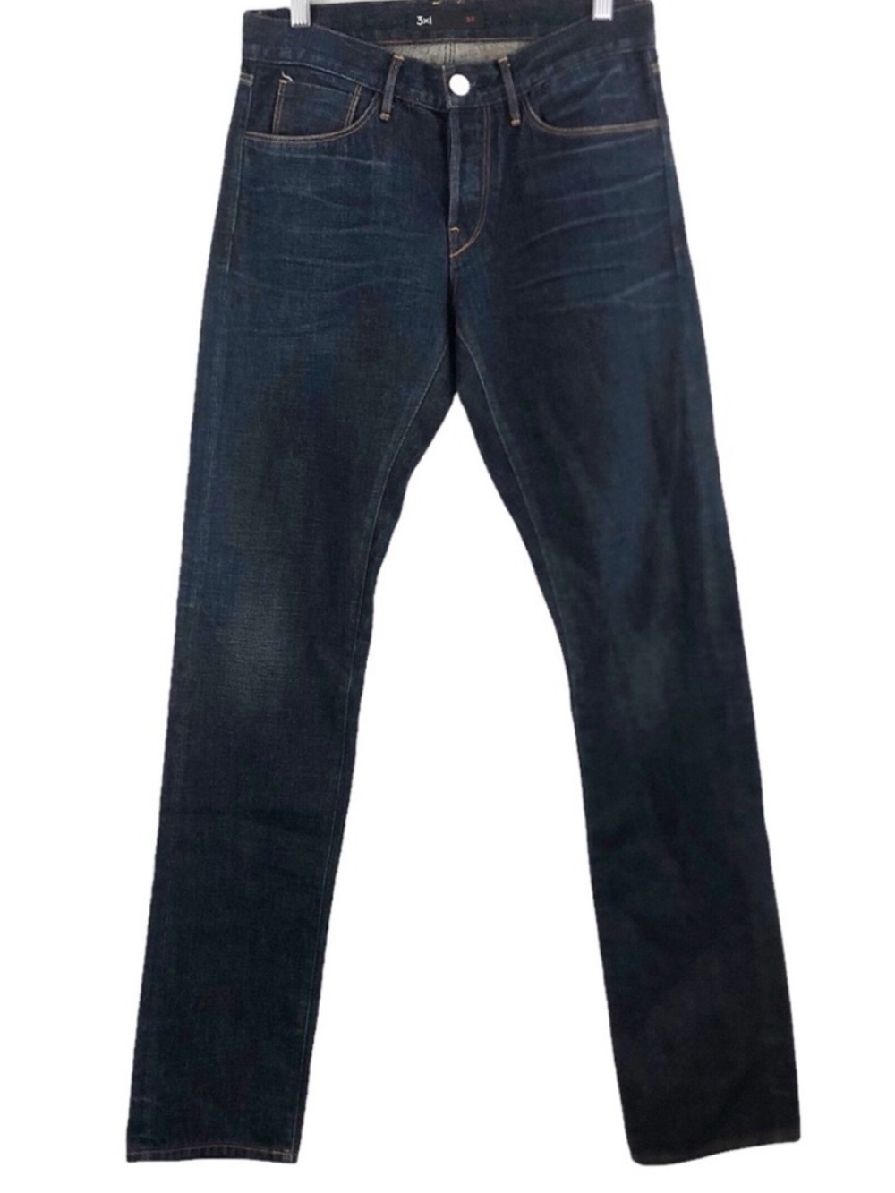 3x1 3/7 Straight Leg Jeans Medium Dark Wash